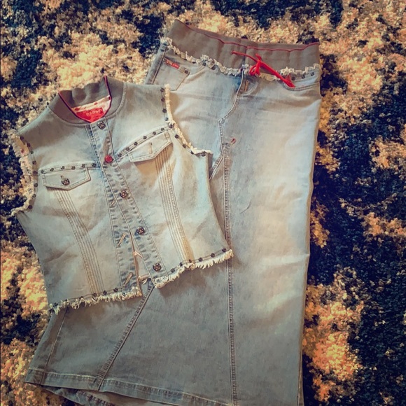 Vest and skirt